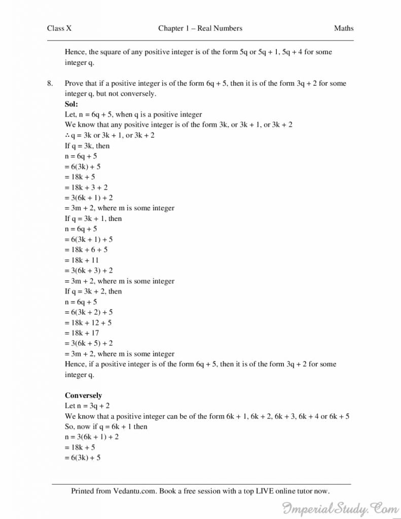 Real Numbers Solutions for RD Sharma Class 10 Chapter 1