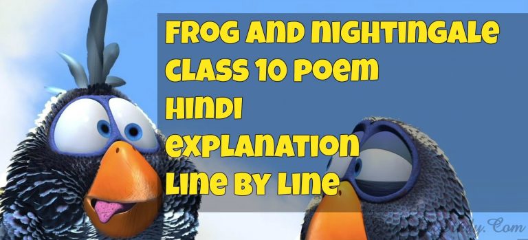 The Frog And The Nightingale Class 10th | Summary, Notes, Video PDF Download