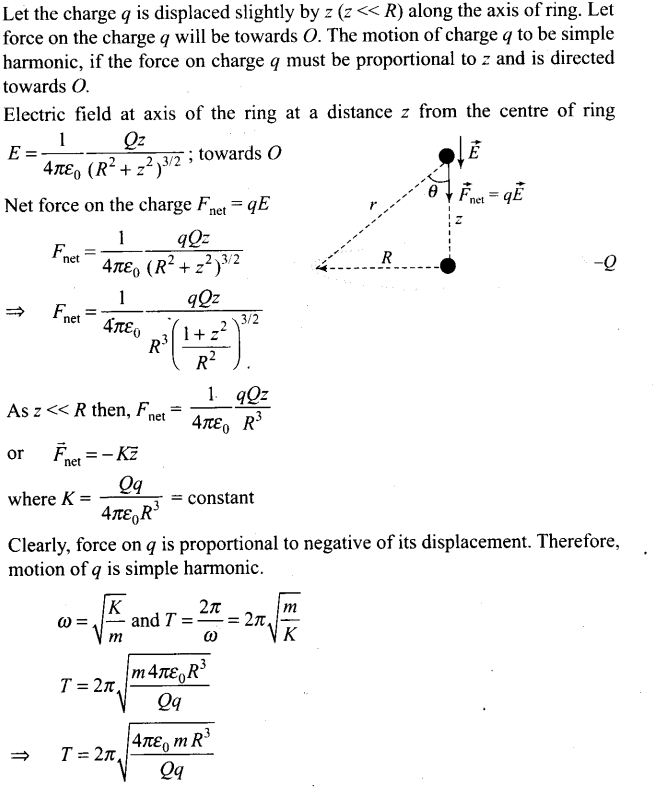 Electric Charges and Fields NCERT Exemplar Problems Solutions Physics