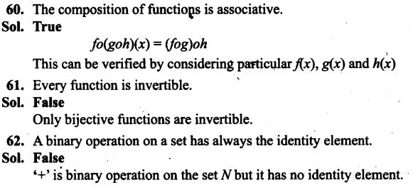 Relations and Functions NCERT Exemplar Problems Solutions Class 12th